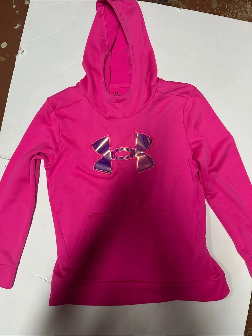 Under Armour Bright Pink Girls' Pullover Hoodie